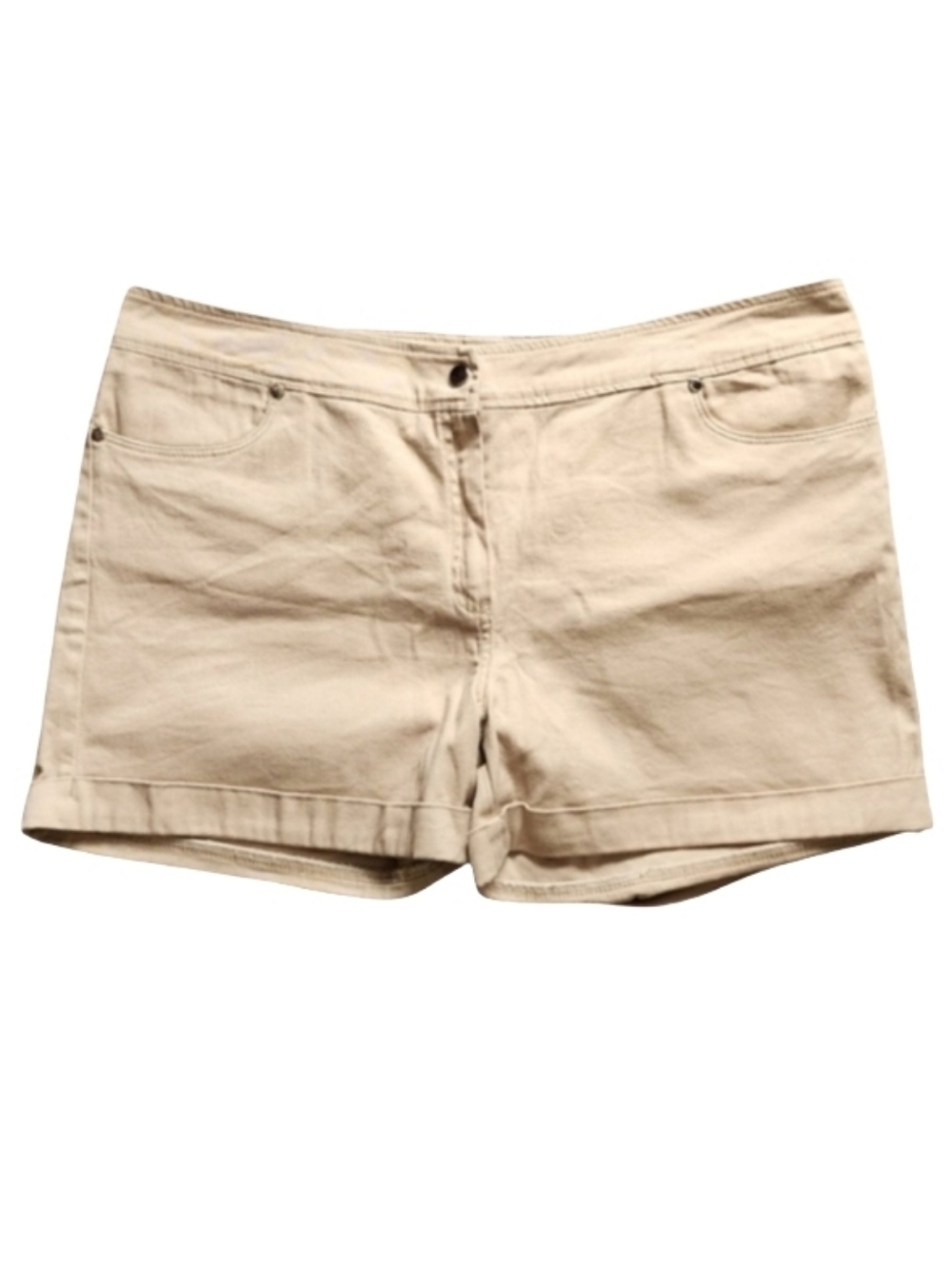 FORin Tan Twill Shorts Women's Size 14
